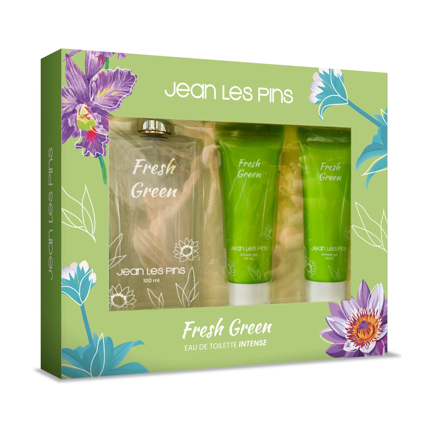 Set Fragancia Fresh Green EDT 100 ml + Body Lotion + Shower Gel