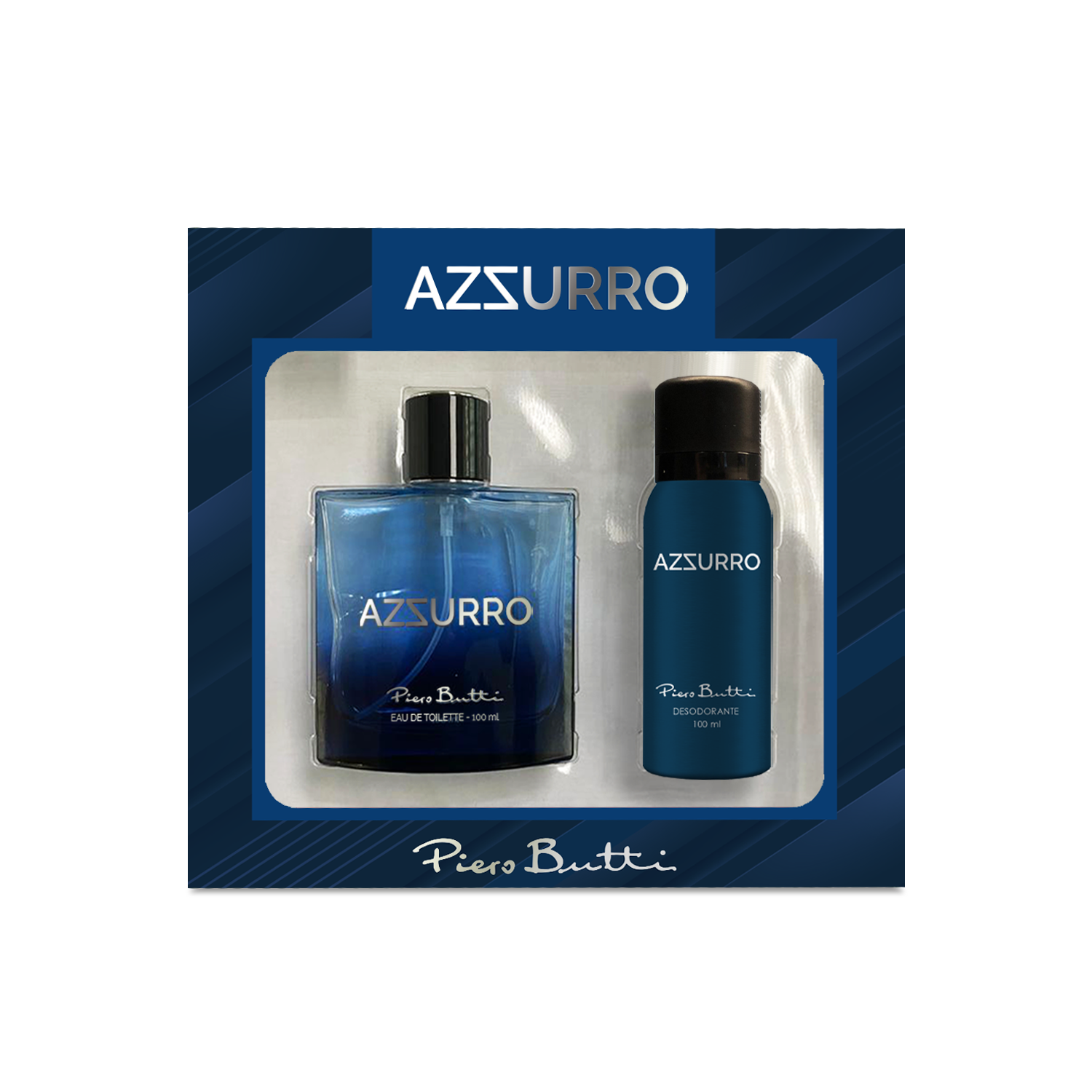 Set Perfume Hombre Azzurro EDT 100 ml + Desodorante Piero Butti