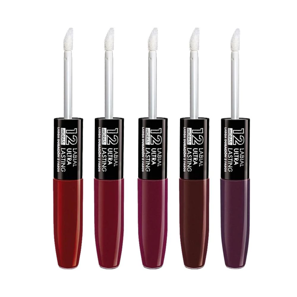 Set de 5 Labiales dos Pasos Ultra Lasting 12 Horas
