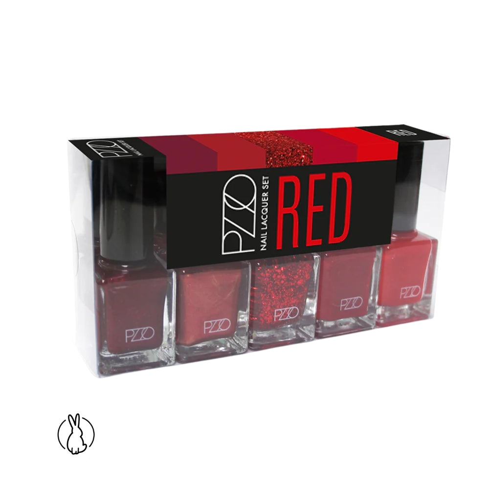 Set Esmaltes de Uñas Rojo