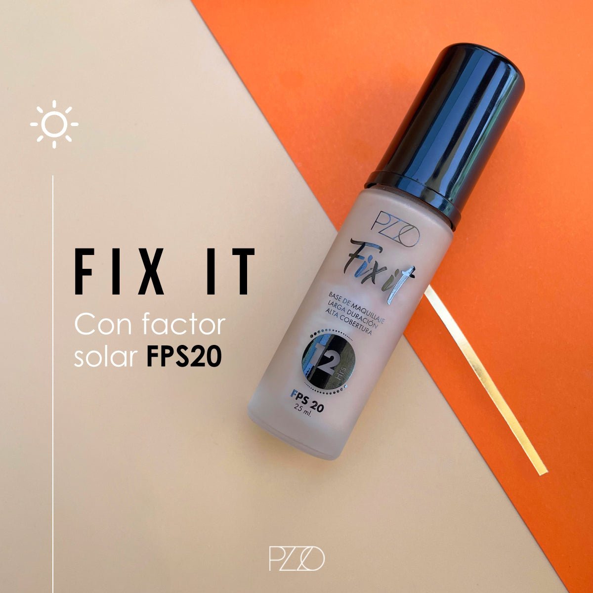Base de Maquillaje Fix It Foundation FPS20 - 25ml PZZO - Petrizzio