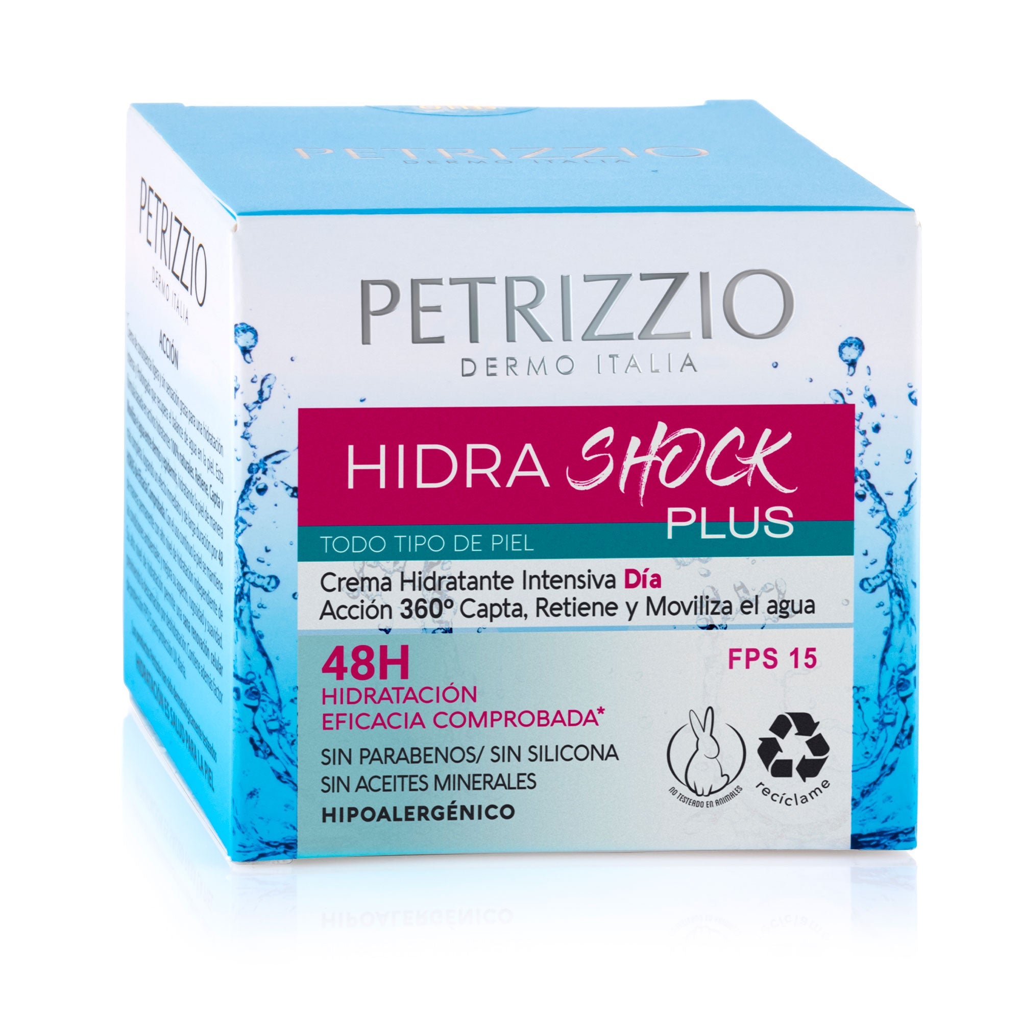 Crema de día 48H duración FPS15 Petrizzio Hidrashock Plus 50 g - Petrizzio