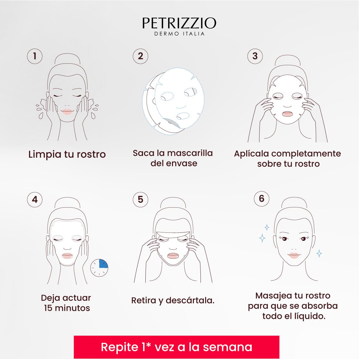 Mascarilla facial Hyaluronic Boost + Colageno 25 ml PZZO - Petrizzio